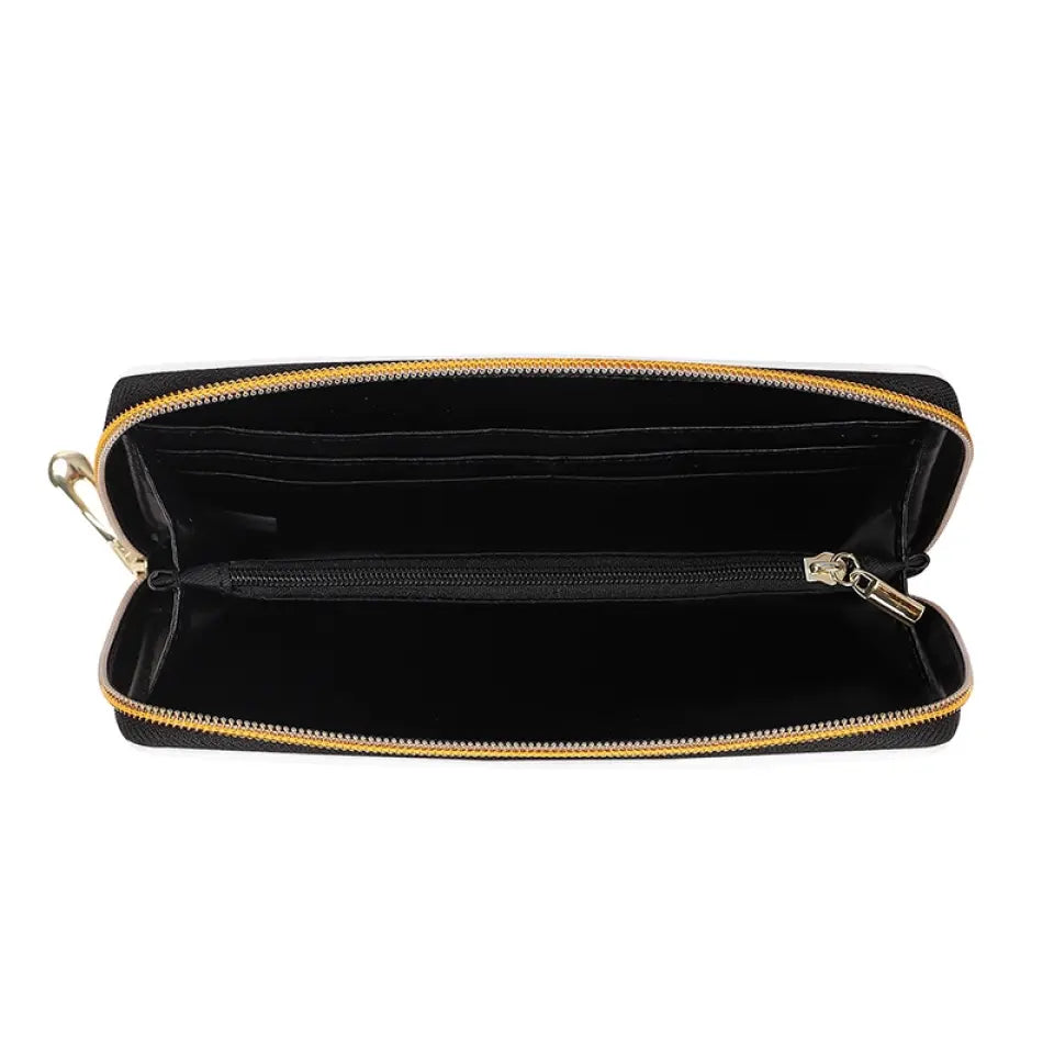 The Legend Has Retired, It's Not My Problem Anymore - Personalized Custom Leather Long Wallet -  Appreciation, Retirement Gift For Coworkers, Work Friends, Colleagues