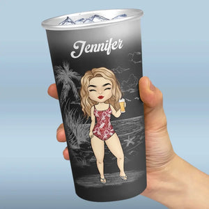 L'été approche - Tasse personnalisée en aluminium à changement de couleur - Cadeau de vacances d'été pour les meilleures amies, les meilleures amies et les sœurs