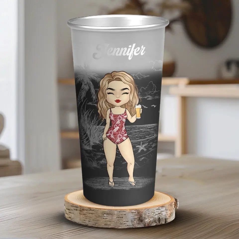 L'été approche - Tasse personnalisée en aluminium à changement de couleur - Cadeau de vacances d'été pour les meilleures amies, les meilleures amies et les sœurs