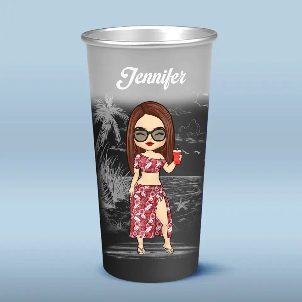 L'été approche - Tasse personnalisée en aluminium à changement de couleur - Cadeau de vacances d'été pour les meilleures amies, les meilleures amies et les sœurs