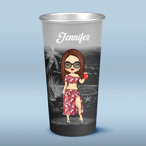 L'été approche - Tasse personnalisée en aluminium à changement de couleur - Cadeau de vacances d'été pour les meilleures amies, les meilleures amies et les sœurs