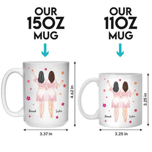 Merci d'être à mes côtés aujourd'hui et toujours - Mug personnalisé Bestie - Cadeau de mariage, cadeau de demoiselle d'honneur pour meilleures amies, BFF, sœurs
