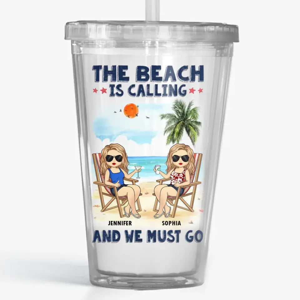 Des souvenirs créés ensemble qui durent toute une vie - Gobelet en acrylique transparent personnalisé Bestie - Cadeau de vacances d'été pour meilleures amies, meilleures amies, sœurs