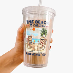 Des souvenirs créés ensemble qui durent toute une vie - Gobelet en acrylique transparent personnalisé Bestie - Cadeau de vacances d'été pour meilleures amies, meilleures amies, sœurs