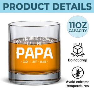Papa a besoin de whisky - Verre à whisky personnalisé pour la famille - Cadeau pour papa et grand-père