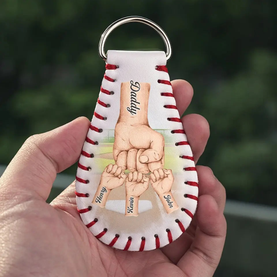 Tu as toujours été mon héros - Porte-clés en cuir personnalisé pour la famille - Cadeau pour les membres de la famille