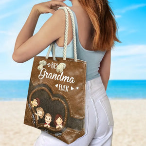 Chaque maison a besoin d'une grand-mère - Sac de plage personnalisé pour la famille - Cadeau pour maman, grand-mère