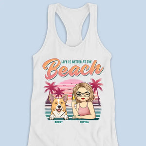 Rendez-vous à la plage - Débardeur dos nageur personnalisé pour chien - Cadeau pour propriétaires et amoureux des animaux