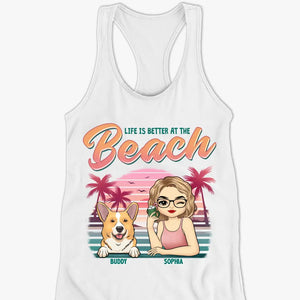 Rendez-vous à la plage - Débardeur dos nageur personnalisé pour chien - Cadeau pour propriétaires et amoureux des animaux
