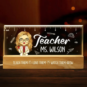 Alimenter le moteur du futur - Veilleuse LED 3D en acrylique personnalisée avec lettres pour enseignant - Cadeau pour enseignant