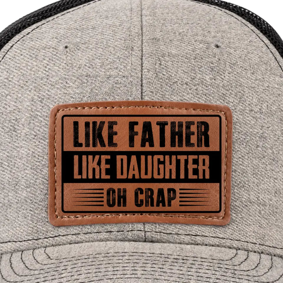 Tel père, telle fille - Chapeau familial en cuir - Cadeau pour papa