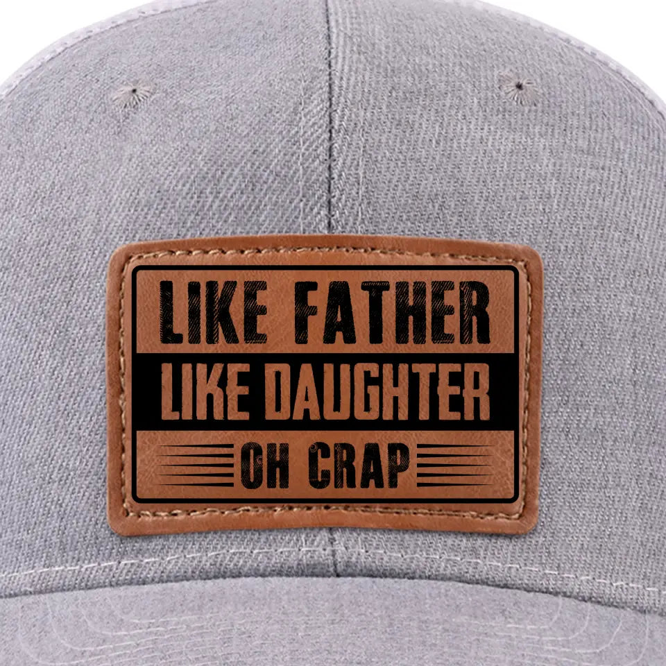 Tel père, telle fille - Chapeau familial en cuir - Cadeau pour papa