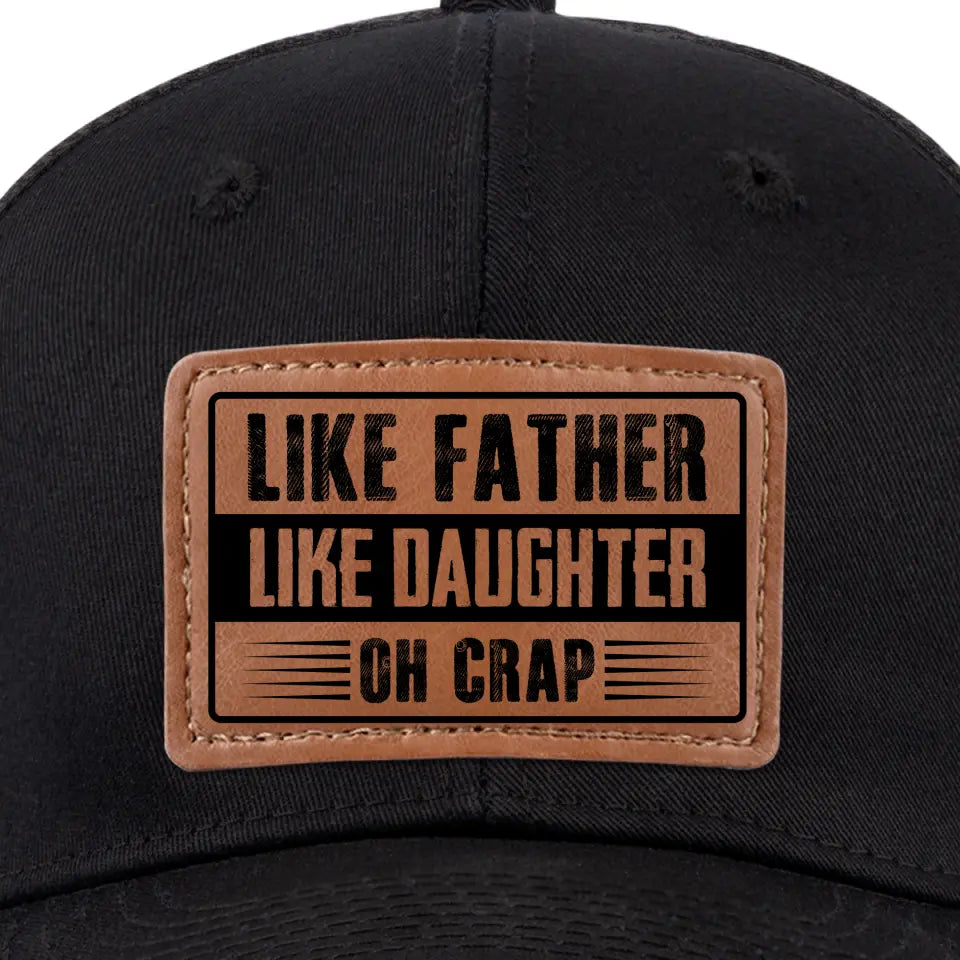 Tel père, telle fille - Chapeau familial en cuir - Cadeau pour papa