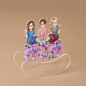 Le plus grand trésor de maman - Support à secousses personnalisé en acrylique pour la famille - Cadeau pour maman, grand-mère
