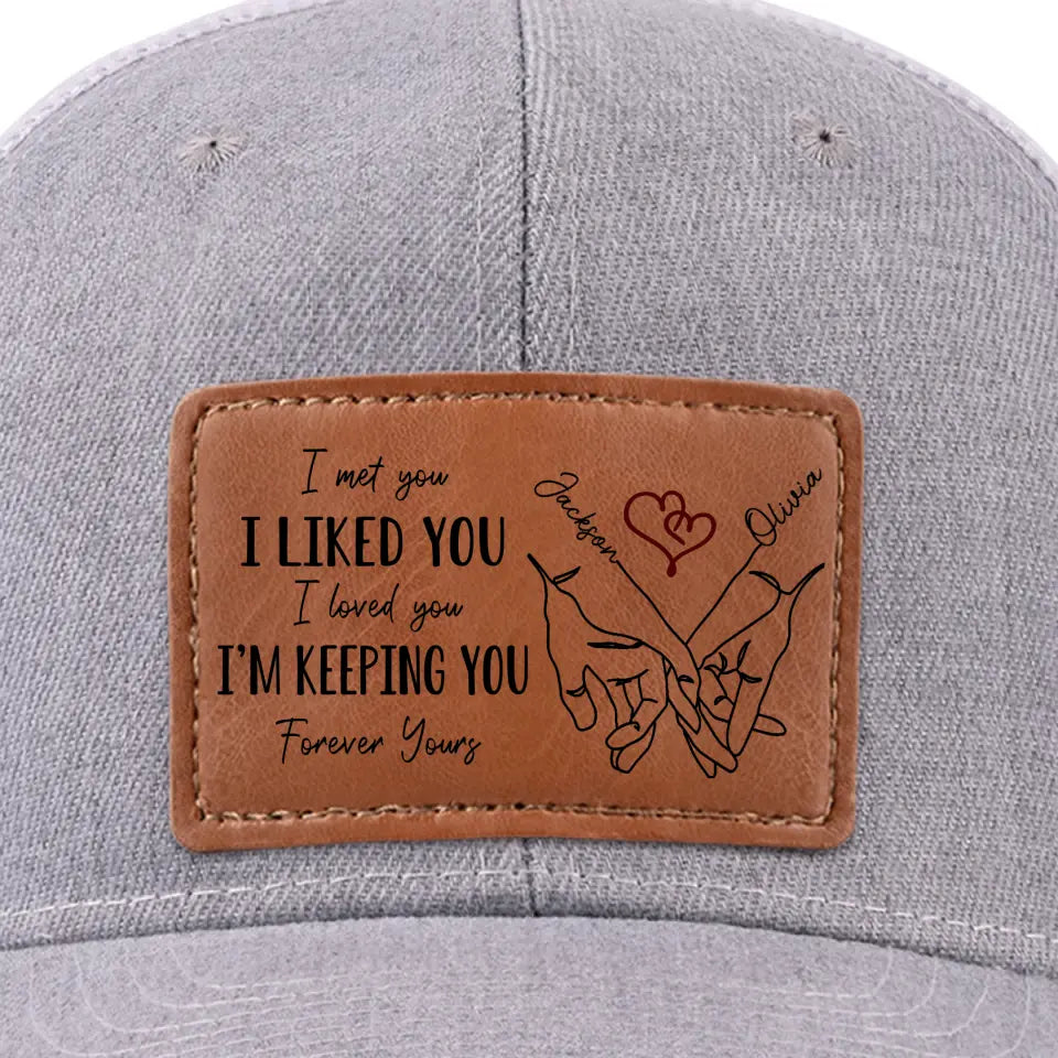 Un seul m'ennuie ! - Chapeau personnalisé en cuir avec patch - Cadeau pour mari et femme, anniversaire