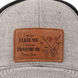 Un seul m'ennuie ! - Chapeau personnalisé en cuir avec patch - Cadeau pour mari et femme, anniversaire