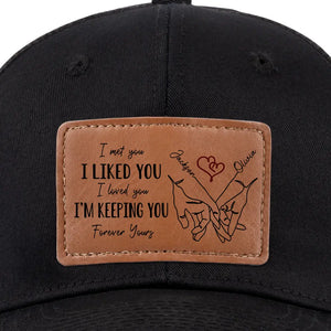 Un seul m'ennuie ! - Chapeau personnalisé en cuir avec patch - Cadeau pour mari et femme, anniversaire