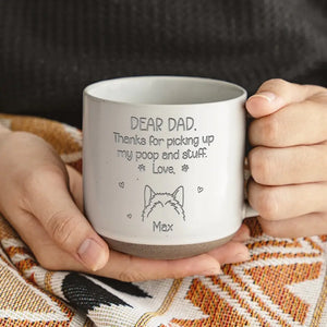 Merci d'avoir ramassé mes crottes - Mug en céramique personnalisé pour chien - Cadeau pour les propriétaires d'animaux et les amoureux des animaux