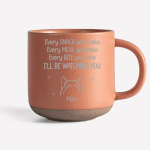 Je te surveillerai - Tasse en céramique personnalisée pour chien - Cadeau pour les propriétaires d'animaux et les amoureux des animaux