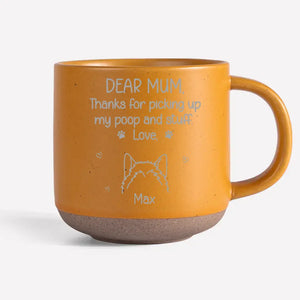 Merci d'avoir ramassé mes crottes - Mug en céramique personnalisé pour chien - Cadeau pour les propriétaires d'animaux et les amoureux des animaux