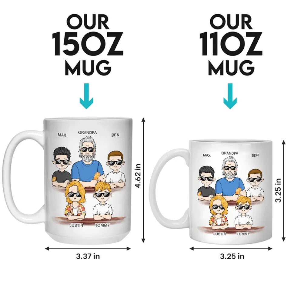 No Matter How Hard Life Gets At Least You Don't Have Ugly Children - Family Personalized Custom Mug - Gift For Dad, Grandpa