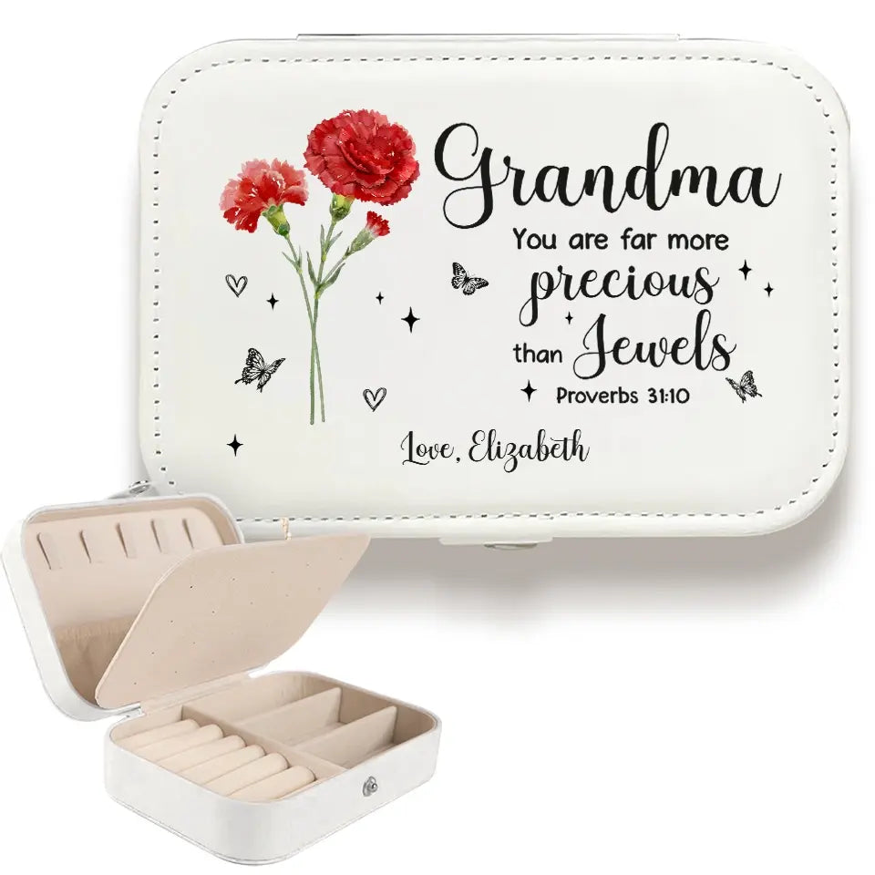 Nous t'avons aimé toute notre vie - Coffret à bijoux personnalisé pour famille - Cadeau pour maman, grand-mère