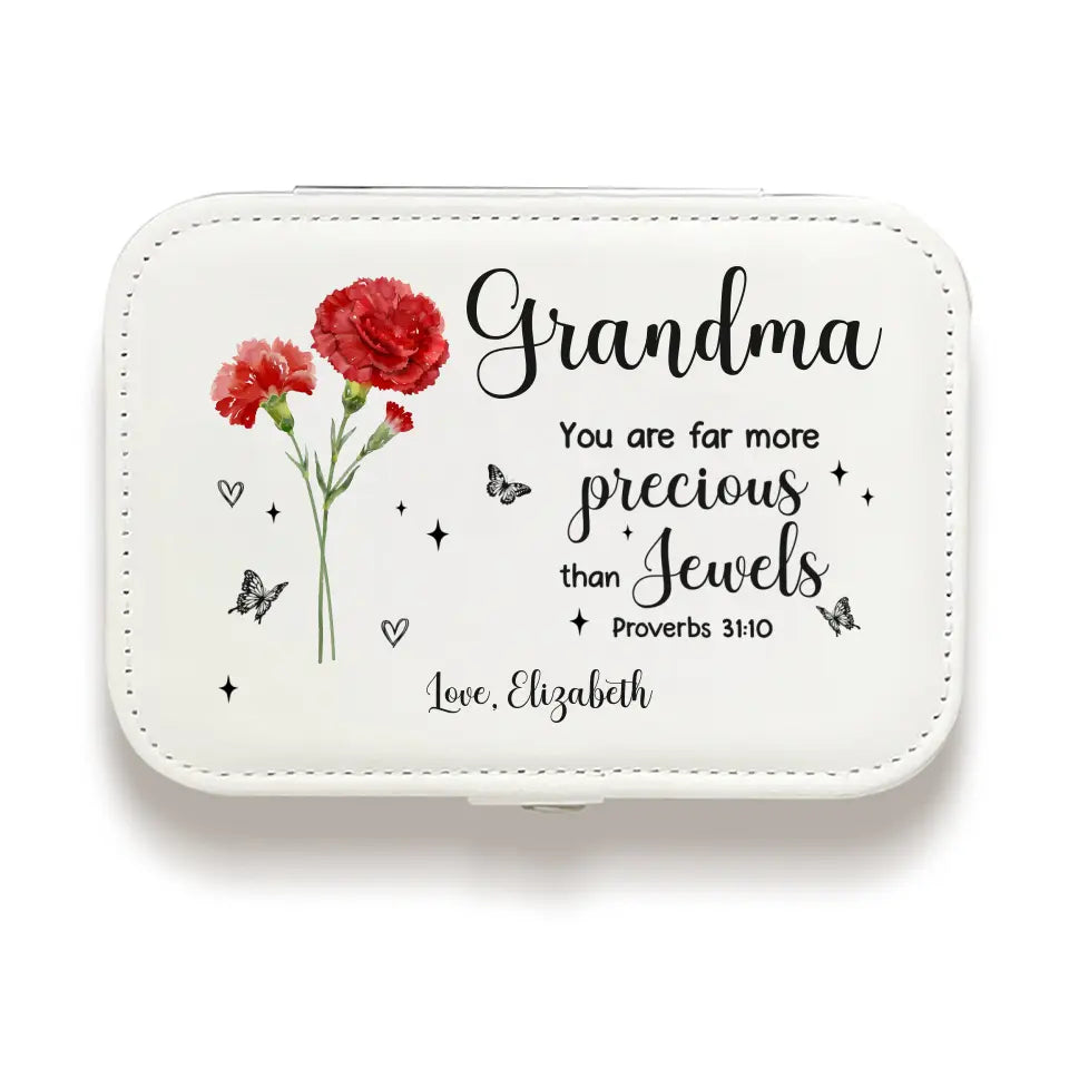 Nous t'avons aimé toute notre vie - Coffret à bijoux personnalisé pour famille - Cadeau pour maman, grand-mère