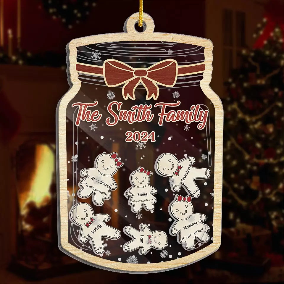 Les biscuits de Noël résument bien ma famille - Décoration de Noël personnalisée à 3 étages - Cadeau de Noël pour les membres de la famille