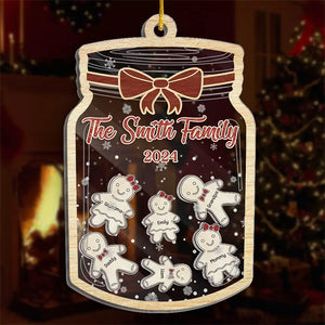 Les biscuits de Noël résument bien ma famille - Décoration de Noël personnalisée à 3 étages - Cadeau de Noël pour les membres de la famille