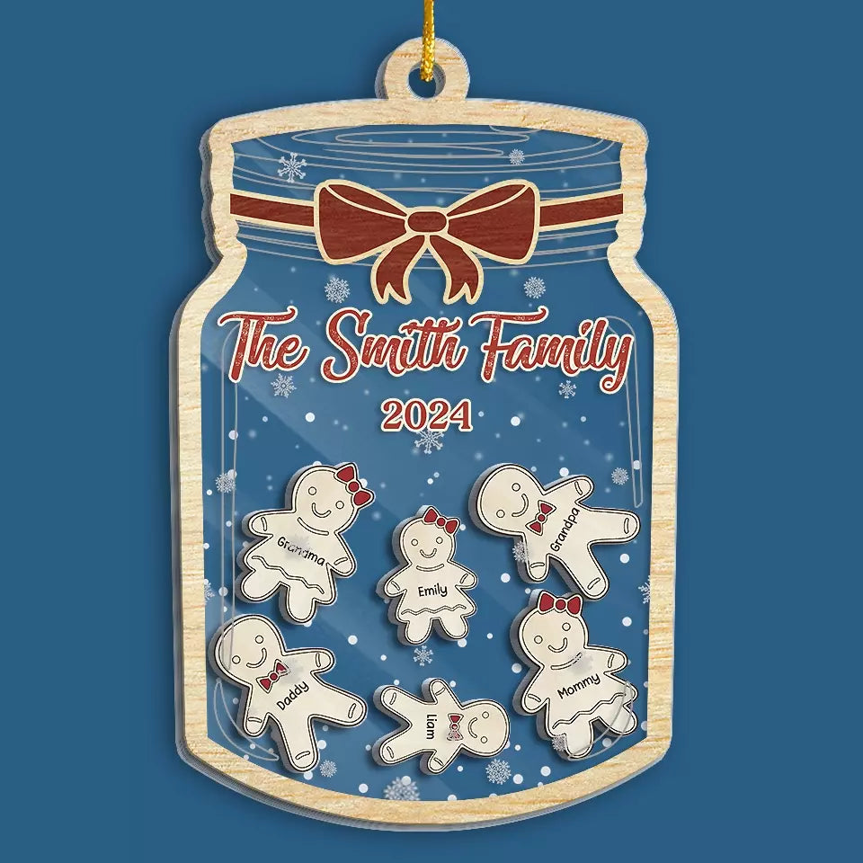 Les biscuits de Noël résument bien ma famille - Décoration de Noël personnalisée à 3 étages - Cadeau de Noël pour les membres de la famille