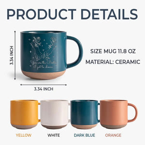Des motifs joyeux pour égayer chaque matin, rappels de notre amitié - Mug en poterie personnalisé Bestie - Cadeau pour meilleures amies, meilleures amies, sœurs