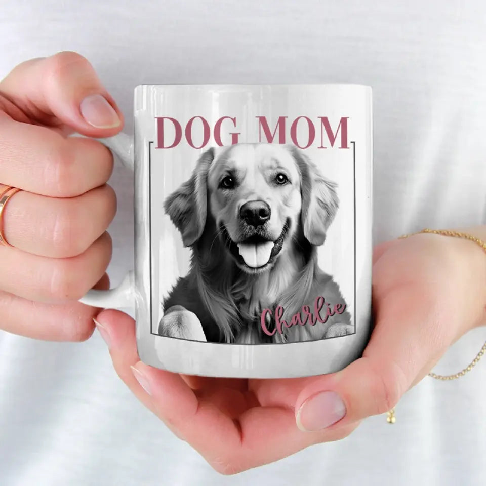 Photo personnalisée : La présence apaisante d'un animal de compagnie bien-aimé, un compagnon fidèle à travers tout - Mug personnalisé pour chien et chat - Cadeau pour propriétaires et amoureux des animaux