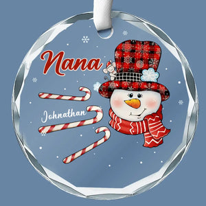 Noël est plus lumineux avec une maman comme toi - Décoration de Noël en verre personnalisée en forme de cercle - Cadeau de Noël pour maman et grand-mère