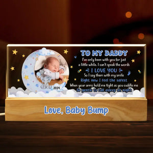 Photo personnalisée Chaque bébé est un cadeau qui apporte de la joie à nos vies - Veilleuse LED 3D en acrylique avec lettres personnalisées pour la famille - Cadeau pour bébé, enfant, nouveau-né