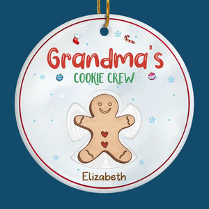 Répandre la joie du pain d'épices - Décoration personnalisée pour la famille - Forme ronde en céramique - Cadeau de Noël pour maman et grand-mère