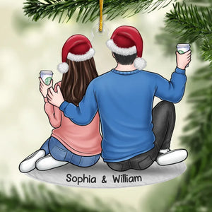 Tout ce que je veux pour Noël, c'est toi - Ornement personnalisé pour couple - Forme personnalisée en acrylique - Cadeau de Noël pour mari et femme, anniversaire