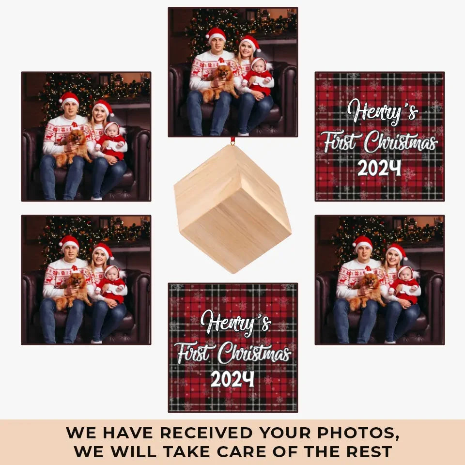 Photo personnalisée : le début de nombreux moments magiques - Ornement en bois personnalisé pour la famille - Cadeau de Noël pour bébé, enfant et nouveau-né