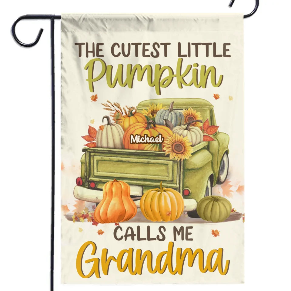 Les plus mignonnes petites citrouilles - Drapeau personnalisé pour la famille - Cadeau pour maman et grand-mère