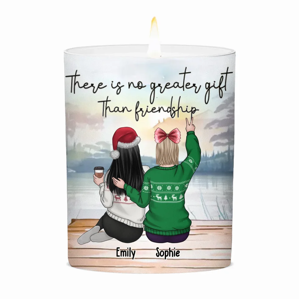 L'amour peut traverser n'importe quelle distance entre nous - Bougie parfumée sans fumée personnalisée Bestie - Cadeau de Noël pour meilleures amies, meilleures amies, sœurs