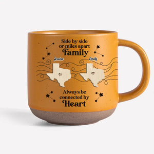 Family Is Not Defined By Distance, But By Love - Family Personalized Custom Printed Pottery Mug - Christmas Gift For Family Members