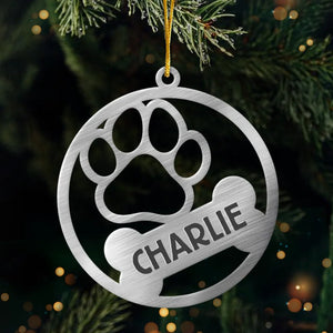 Un chien remue la queue avec son cœur - Décoration personnalisée pour chien - Forme en métal personnalisée - Cadeau de Noël pour les propriétaires d'animaux et les amoureux des animaux