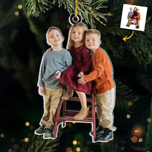 Custom Photo Custom Photo Acrylic Ornament - Personalized  Christmas Birthday Gifts For Mom, Dad, Kids - Keep Calm And Have A Merry Christmas