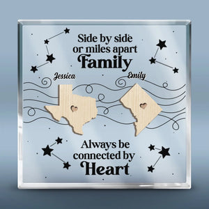 Together We Write The Best Stories Of Our Lives - Family Personalized Custom Square Shaped Acrylic Plaque - Gift For Family Members