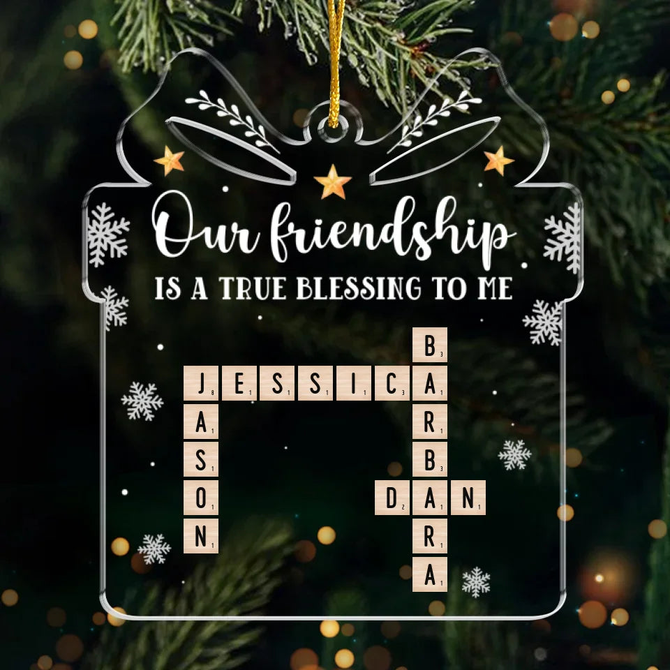 Partners In Crime And In Fun - Bestie Personalized Custom Ornament - Acrylic Custom Shaped - Christmas Gift For Best Friends, BFF, Sisters