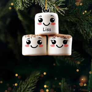 C'est un monde de guimauves en hiver - Ornement personnalisé pour la famille - Forme personnalisée en acrylique - Cadeau de Noël pour les membres de la famille