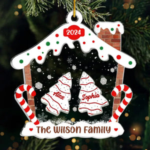 I Love My Family's Christmas Celebrations - Family Personalized Custom Ornament - Acrylic Custom Shaped - Christmas Gift For Family Members