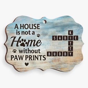 Pets Turn A House Into A Loving Home - Memorial Personalized Custom Ornament - Wood Benelux Shaped - Sympathy Gift, Christmas Gift For Pet Owners, Pet Lovers