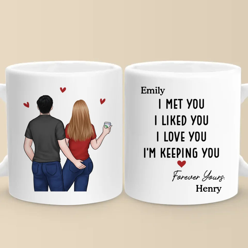 Ta rencontre a tout changé - Mug personnalisé pour couple - Cadeau pour mari et femme, anniversaire