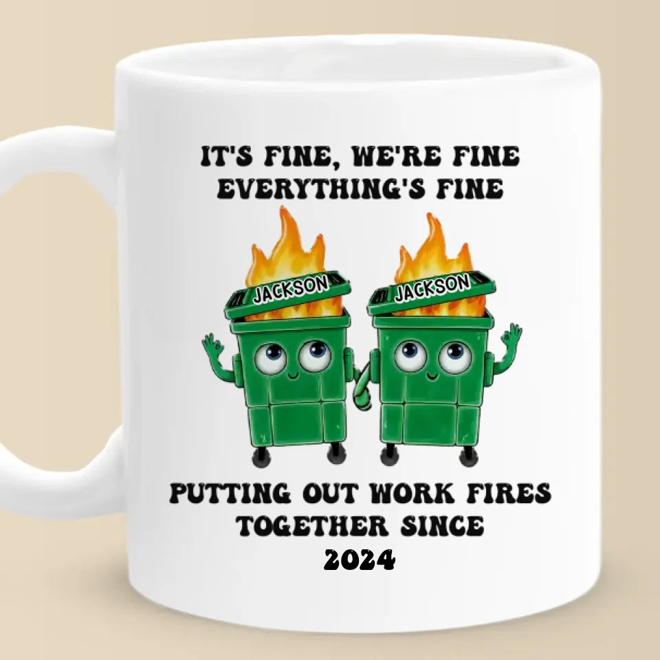 Les amis du travail me rendent heureux - Tasse personnalisée pour collègue - Cadeau pour collègues, amis du travail, collègues