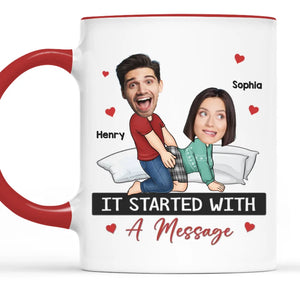 Custom Photo We're The Perfect Match - Couple Personalized Custom Accent Mug - Gift For Husband Wife, Anniversary